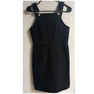 Denim overall pinafore dress